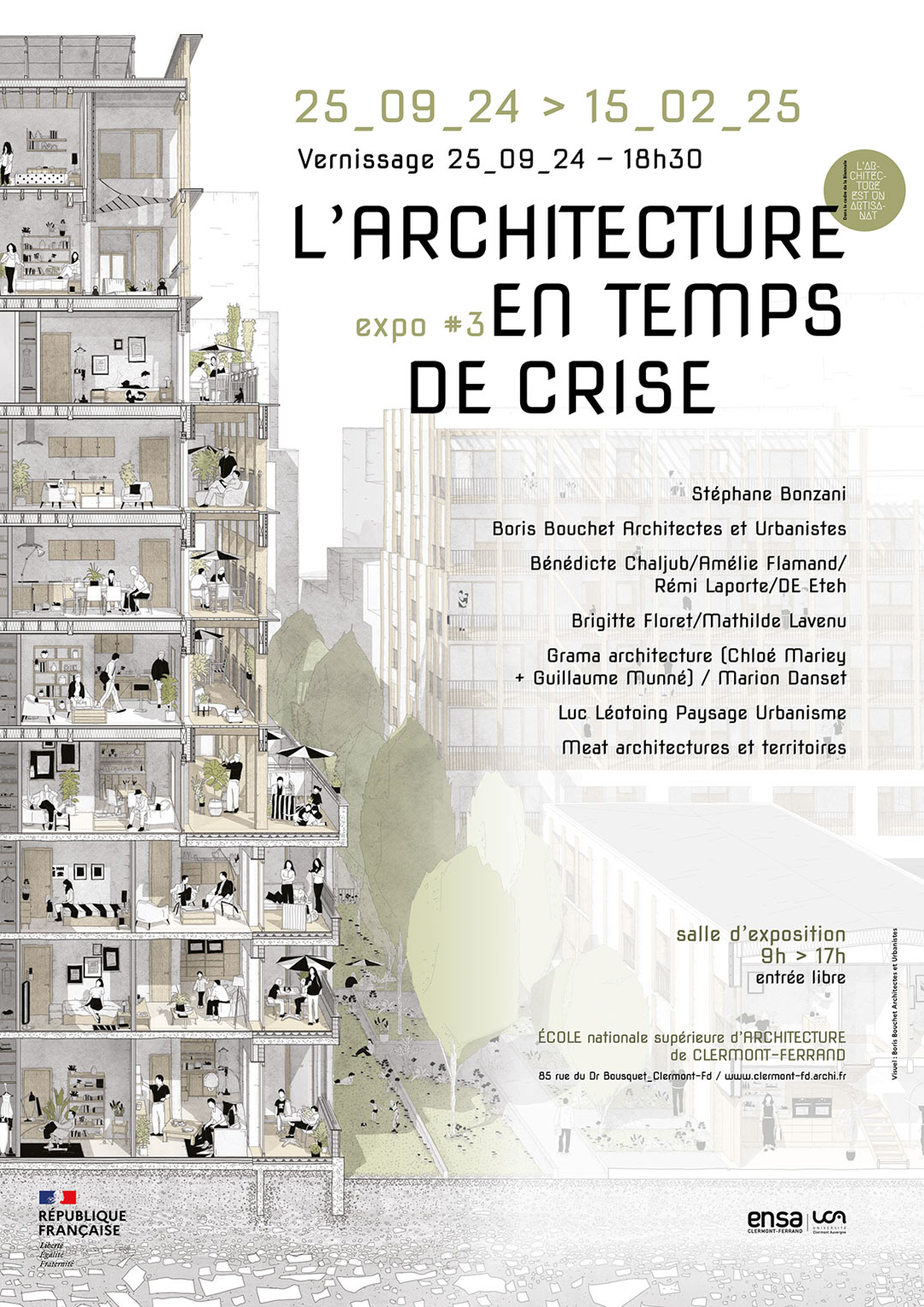 Affiche l'architecture en temps de crise